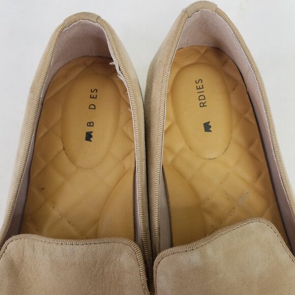 Birdies Swift Loafers Women's 8 Tan Shell Suede Leather Slip On Comfort Shoes - Picture 9 of 11